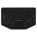 Teclado de silicona IP65 reforzada para el uso militar con touchpad