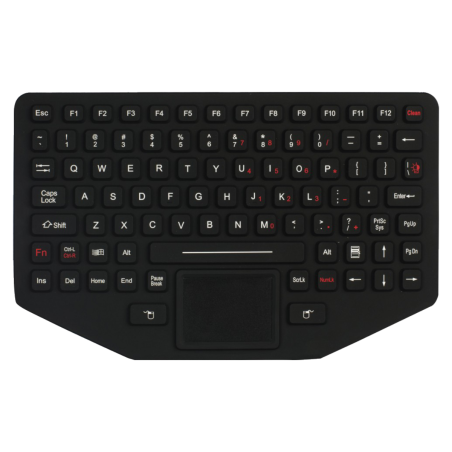 Teclado de silicona IP65 reforzada para el uso militar con touchpad