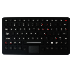 Teclado de silicona IP65 para uso militar con touchpad