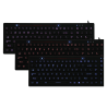 Teclado de silicona IP68, 100 teclas, USB con teclado numérico y 3 diferentes retroiluminaciones