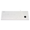 Teclado de silicona IP67, 106 teclas, USB con teclado numérico y trackball