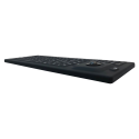 Teclado de silicona IP67, 106 teclas, USB con teclado numérico, trackball y retroiluminado