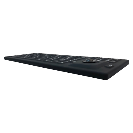 Teclado de silicona IP67, 106 teclas, USB con teclado numérico, trackball y retroiluminado