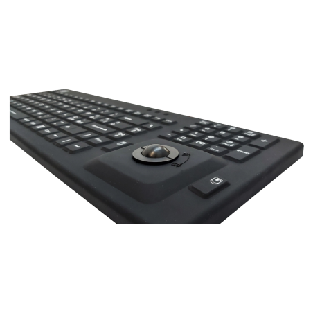 Teclado de silicona IP67, 106 teclas, USB con teclado numérico, trackball y retroiluminado
