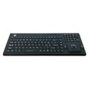 Teclado de silicona IP67, 106 teclas, USB con teclado numérico, trackball y retroiluminado