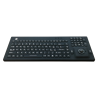 Teclado de silicona IP67, 106 teclas, USB con teclado numérico, trackball y retroiluminado