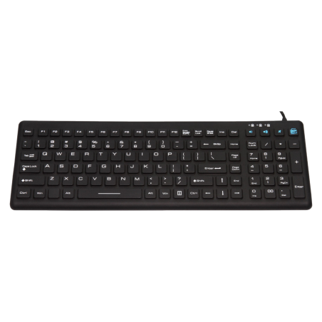 Teclado de silicona IP68, 110 teclas, USB