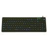 Teclado de silicona IP68, 110 teclas, retroiluminado