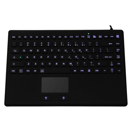 Teclado de silicona IP68, 91 teclas, USB, retroiluminado