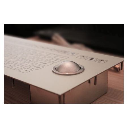 Teclado industrial de membrana IP 67, 84 teclas con trackball óptico IP68