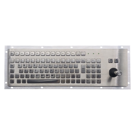 Teclado industrial de acero inoxidable IP 65, 96 teclas y con joystick