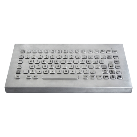 Teclado industrial de acero inoxidable IP 65, 83 teclas