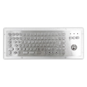 Teclado industrial compacto de acero inoxidable IP 65, 86 teclas con trackball