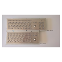 Teclado industrial compacto de acero inoxidable IP 65, 86 teclas con trackball