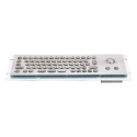 Teclado industrial compacto de acero inoxidable IP 65, 66 teclas con trackball