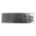 Teclado industrial compacto de acero inoxidable IP 65, 106 teclas con trackball