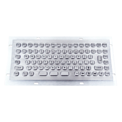 Teclado industrial compacto de acero inoxidable IP 65, 86 teclas