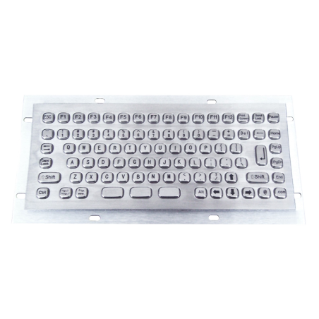 Teclado industrial compacto de acero inoxidable IP 65, 86 teclas