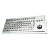 Teclado industrial de acero inoxidable IP 65, 89 teclas con trackball