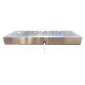 Teclado industrial de acero inoxidable IP 65, 83 teclas con trackball