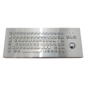 Teclado industrial de acero inoxidable IP 65, 83 teclas con trackball