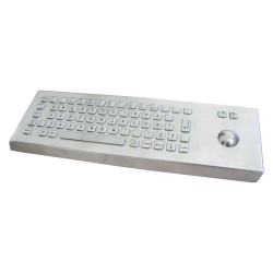 Teclado industrial de acero inoxidable IP 65, 66 teclas con trackball
