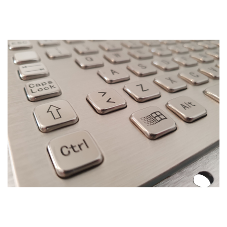 Teclado industrial de acero inoxidable IP 65, 86 teclas