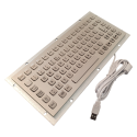 Teclado industrial de acero inoxidable IP 65, 86 teclas