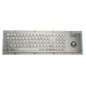 Teclado industrial de acero inoxidable IP 65, 83 teclas con trackball