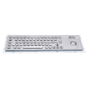 Teclado industrial de acero inoxidable IP 65, 66 teclas con trackball óptico