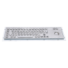 Teclado industrial de acero inoxidable IP 65, 66 teclas con trackball óptico