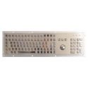 Teclado industrial de acero inoxidable IP 65, 106 teclas con trackball