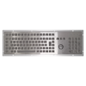 Teclado industrial de acero inoxidable IP 65, 106 teclas con trackball