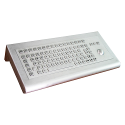 Teclado industrial de acero inoxidable IP 65, 83 teclas con trackball