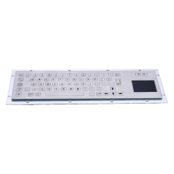 Teclado industrial de acero inoxidable IP 65, 66 teclas FLAT con touchpad