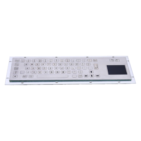 Teclado industrial de acero inoxidable IP 65, 66 teclas FLAT con touchpad