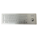 Teclado industrial de acero inoxidable IP 65, 66 teclas con trackball