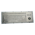 Teclado industrial de acero inoxidable IP 65, 83 teclas con trackball retroiluminado