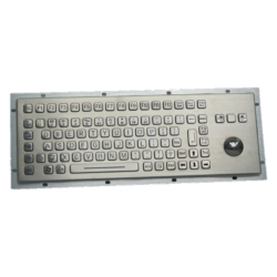 Teclado industrial de acero inoxidable IP 65, 83 teclas con trackball retroiluminado
