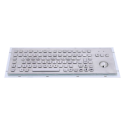 Teclado industrial de acero inoxidable IP 65, 83 teclas con trackball