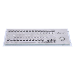 Teclado industrial de acero inoxidable IP 65, 83 teclas con trackball