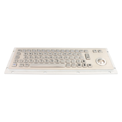 Teclado industrial de acero inoxidable IP 65, 66 teclas con trackball