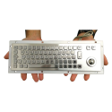Teclado industrial de acero inoxidable IP 65, 66 teclas con trackball