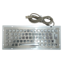Teclado industrial de acero inoxidable IP 65, 64 teclas