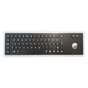 Teclado industrial de acero inoxidable IP 65, 66 teclas con trackball (versión negra)