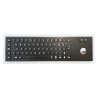 Teclado industrial de acero inoxidable IP 65, 66 teclas con trackball (versión negra)