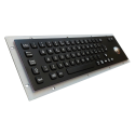 Teclado industrial de acero inoxidable IP 65, 66 teclas con trackball (versión negra)