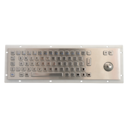 Teclado industrial de acero inoxidable IP 65, 66 teclas con trackball
