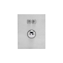Trackball de acero, IP 65 con estructura antivandálica, montaje en panel trasero