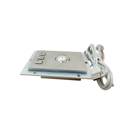Trackball de acero, IP 65 con estructura antivandálica, montaje en panel trasero